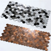 Gạch Ốp Mosaic Lục Giác Dán Dính Kim Loại Chống Thấm Bếp
