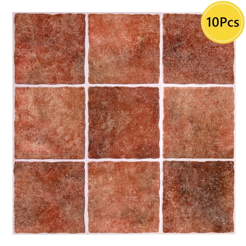 1/10pcs 3D Peel and Stick Wall Tile Self Adhesive Kitchen Backsplash Tile Sticker DIY Wall Panel Waterproof 3D Wall Sticker