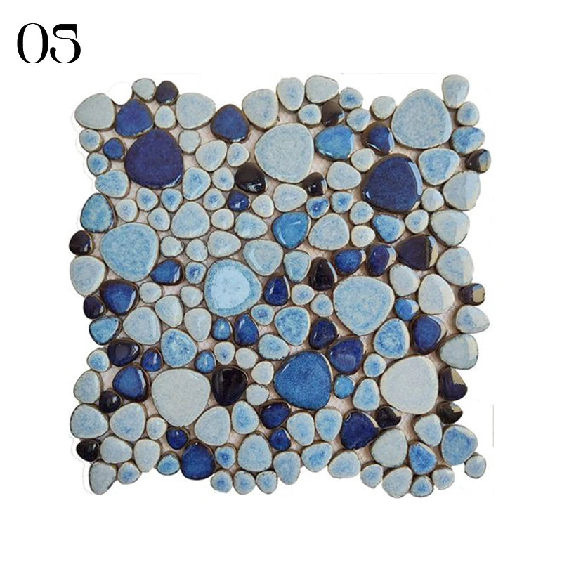 Gach Mosaic Ceramic 30x30cm Xanh Trang KhongTruot Phong Tam