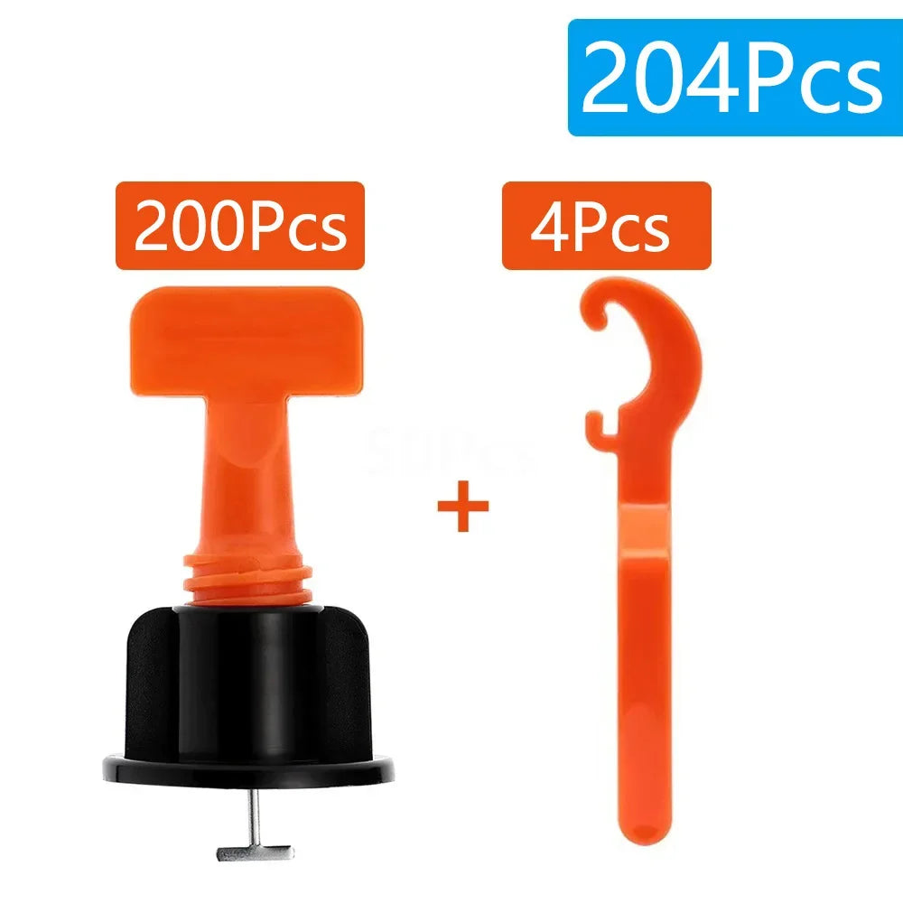51-204Pcs Tile Leveling System for Tile Laying Level Wedges Alignment Spacers for Leveler Locator Spacers Plier Flooring Wall