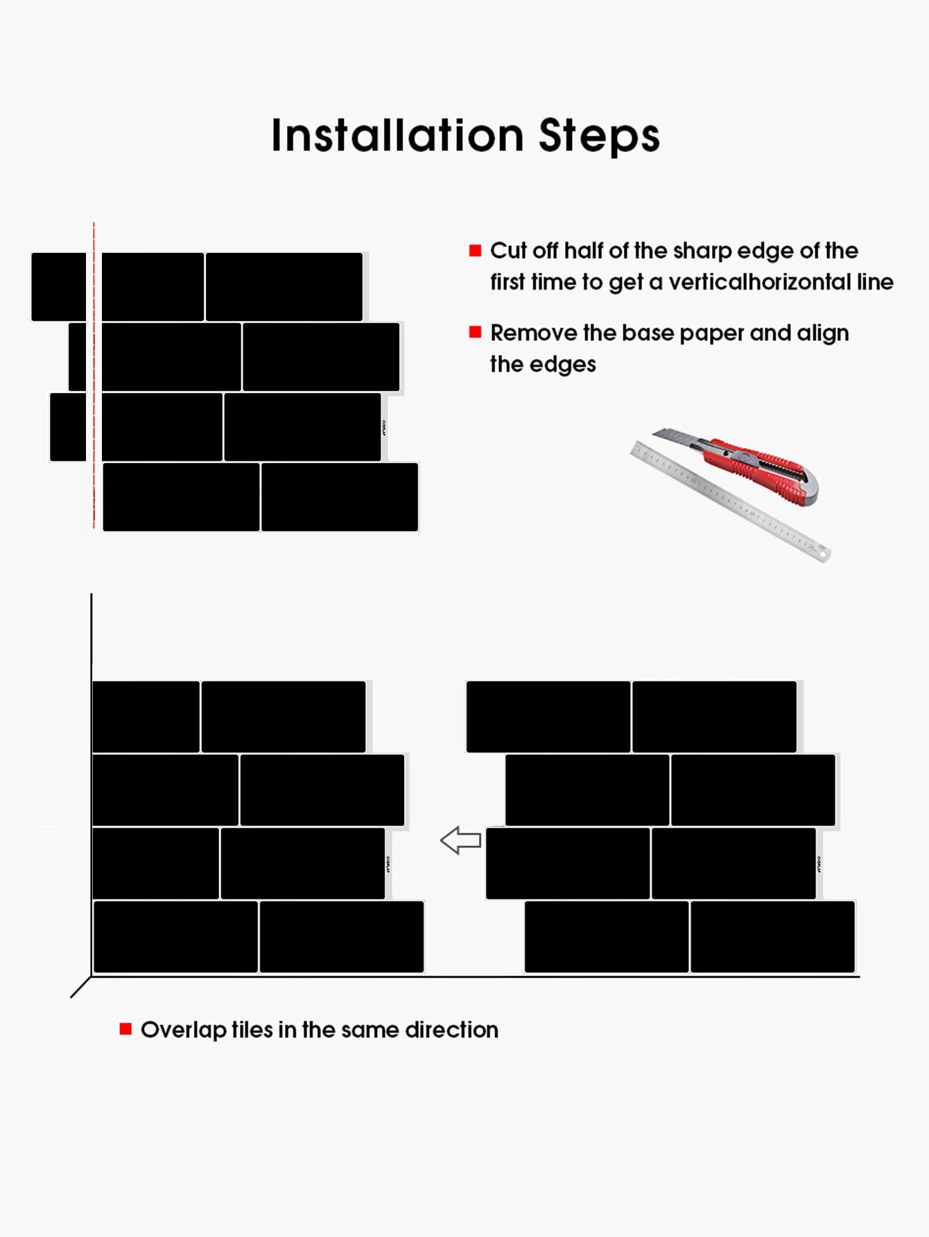 10 Pieces Premium Waterproof Wallpaper 3D Peel and Stick Subway Wall Tile Sticker for Kitchen & BathroomChildren's Room