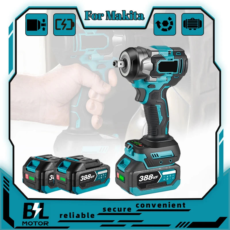 Súng Siết Lực Không Dây 600Nm 18V Makita Pin Chính Hãng