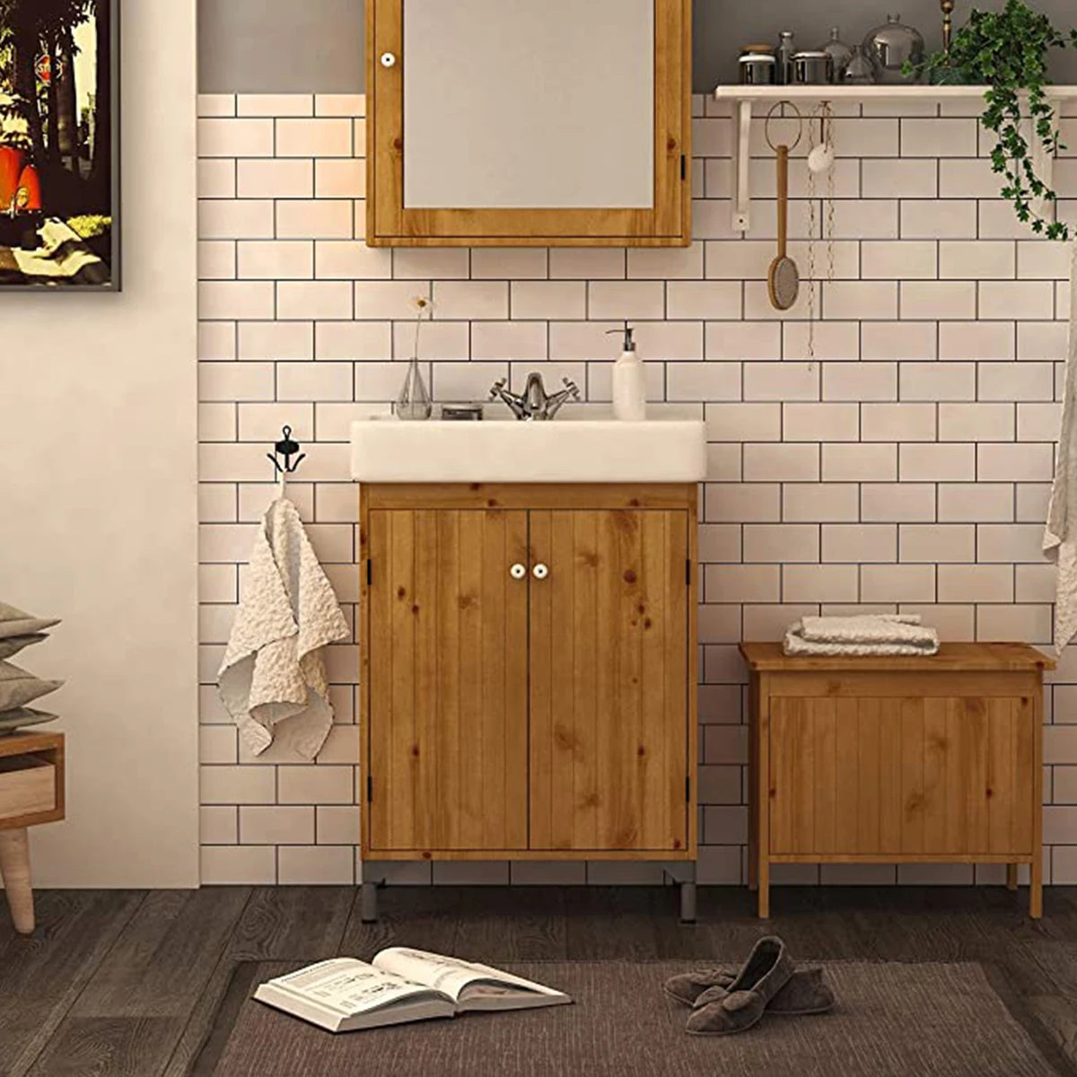 10 Sheets Big Tiles Peel and Stick Wall Stickers Brick Vinyl Wallpaper Waterproof Kitchen  Bathroom Backsplash Home Decor