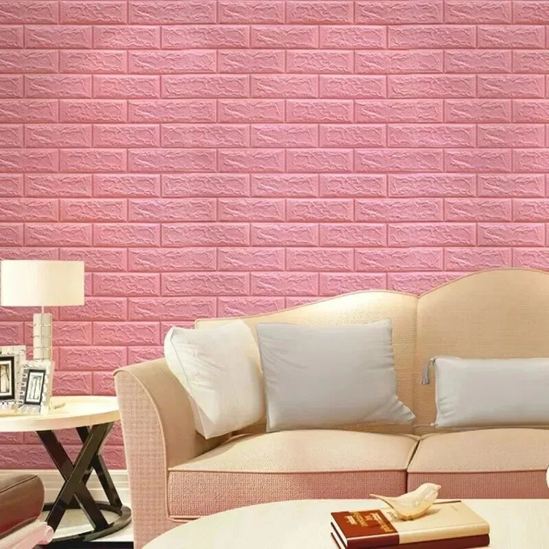 10-40pcs 38.5cmx35cm 3D Wall Stickers Self-adhesive Wallpaper Oil and Moisture Resistant Stain Resistant  Decorative Stickers ﻿