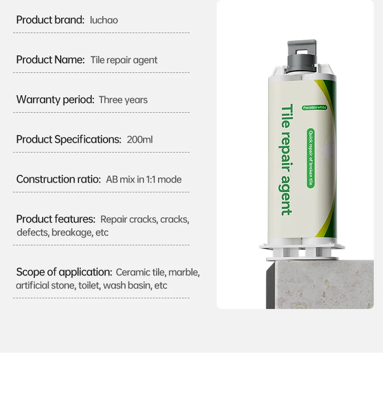 Keo Dán Gạch Đá AB Sửa Chữa Nứt Vỡ Đa Năng