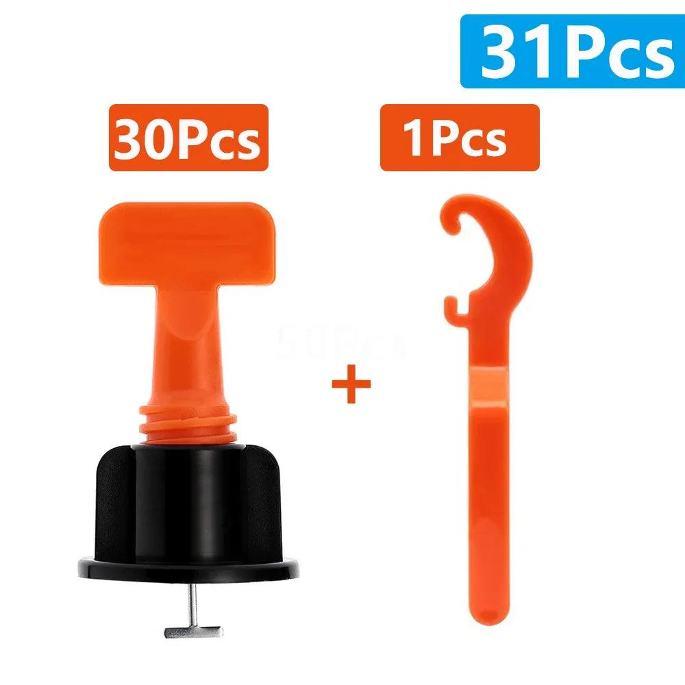 11-204Pcs Floor Ceramic Tile Leveling System Clips Spacers Porcelain Leveler Kit Construction Tools For Tile Laying Wall Fixing