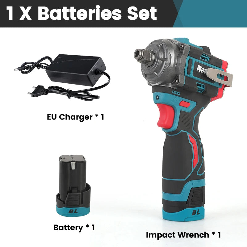 Máy Vặn Va Đập Không Chổi Than 600 Nm 2In1 Không Dây
