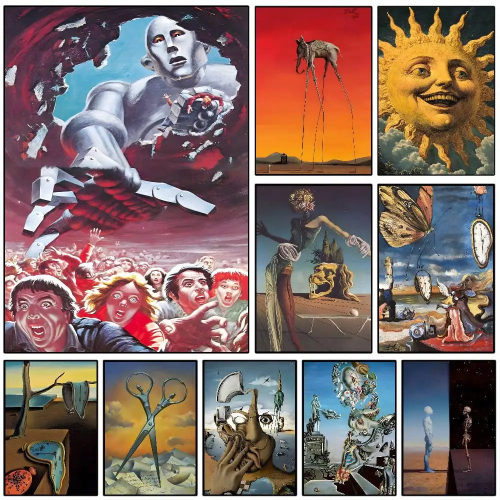 Tranh Surrealism Salvador Dali Poster Dan Tuong Chiu Nuoc