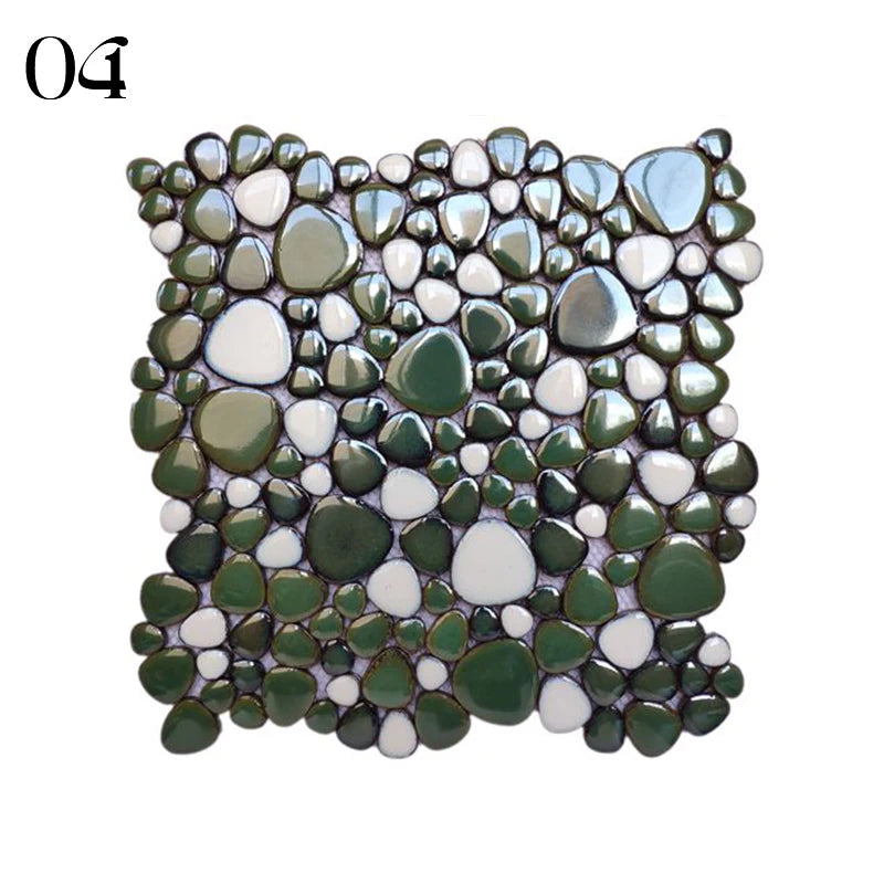 Gach Mosaic Ceramic 30x30cm Xanh Trang KhongTruot Phong Tam