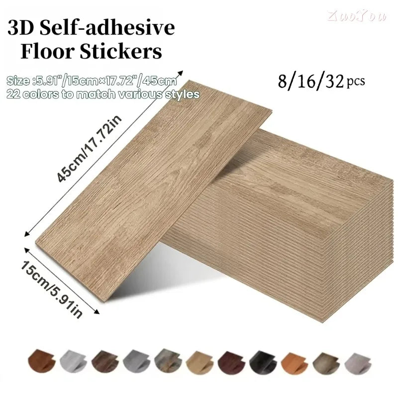 Dán Sàn Giả Gỗ Tự Dính Chống Thấm Peel And Stick Tại Nhà