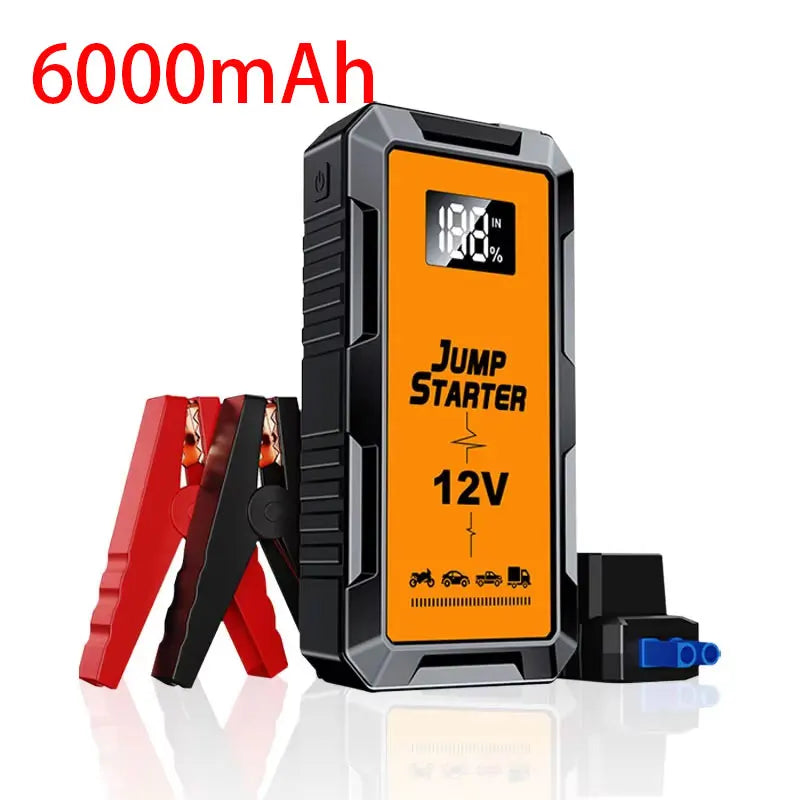 12V Screen Safety Hammer Car Starting Device Car Jump Starter 4000A Power Bank Car Wireless Tire Inflator Pump Air Compressor