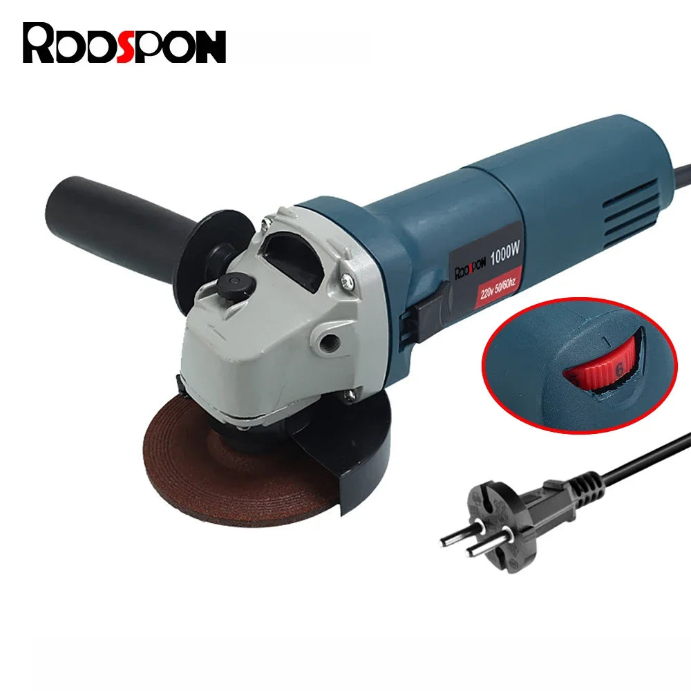 Máy Mài Góc Điện 220V 1000W Đĩa 100mm 125mm 6 Tốc Độ