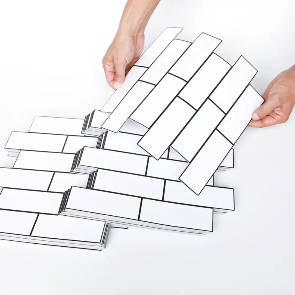 Dán Tường Phòng Bếp PVC 30x30cm Trắng Trang Trí Đẹp Mắt