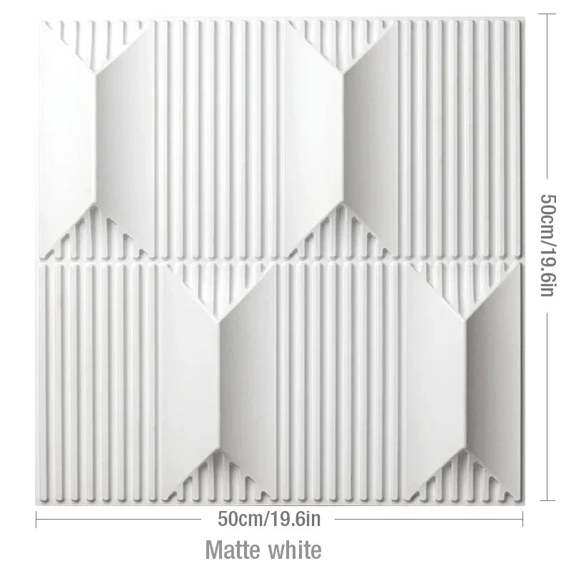 12 piece 50cm / 3m² Shiny gold 3D wall decor Wood grain slatted wall panel 3D groove texture panel tile wall sticker waterproof