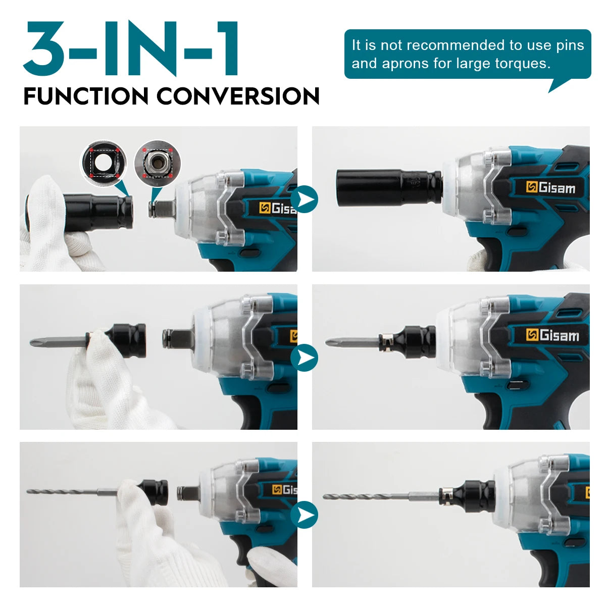 Gisam Brushless Không Dây Máy Siết Bu Lông 320Nm 18V Makita
