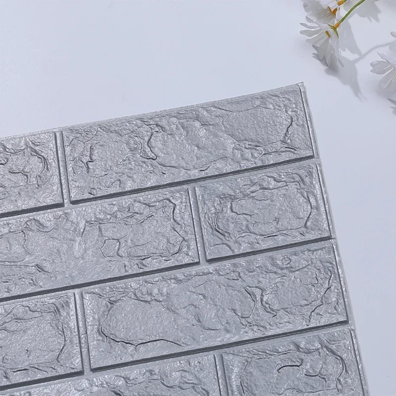8/20pcs Foam 3D Brick Wall Stickers Adhesive Panel Home Decor Living Room Bedroom House Decoration Bathroom Waterproof Wallpaper