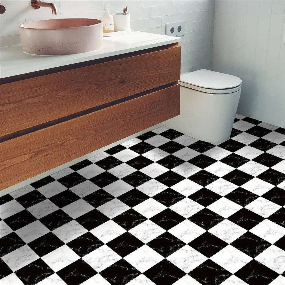 Gach Mosaic Den Trang Marble Dan San Nha Bep DIY Chat Luong