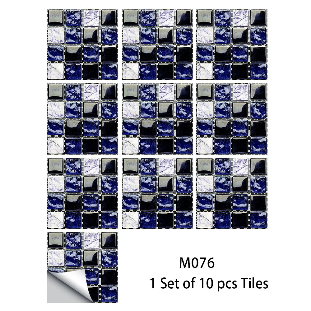 10 Miếng Dán Gạch Mosaic Bếp Và Phòng Tắm Chống Nước