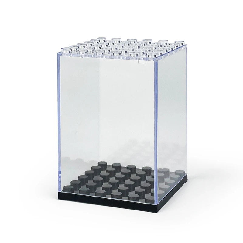 Display Box Container Dustproof Transparent Cover Accessory Base Set City DIY Model Building Blocks Bricks Toy For Children Gift
