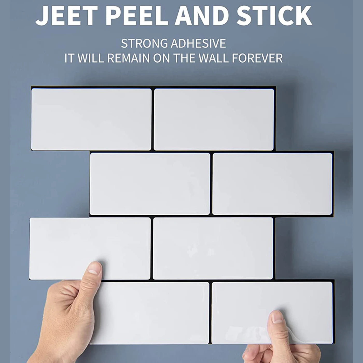 10 Sheets Big Tiles Peel and Stick Wall Stickers Brick Vinyl Wallpaper Waterproof Kitchen  Bathroom Backsplash Home Decor