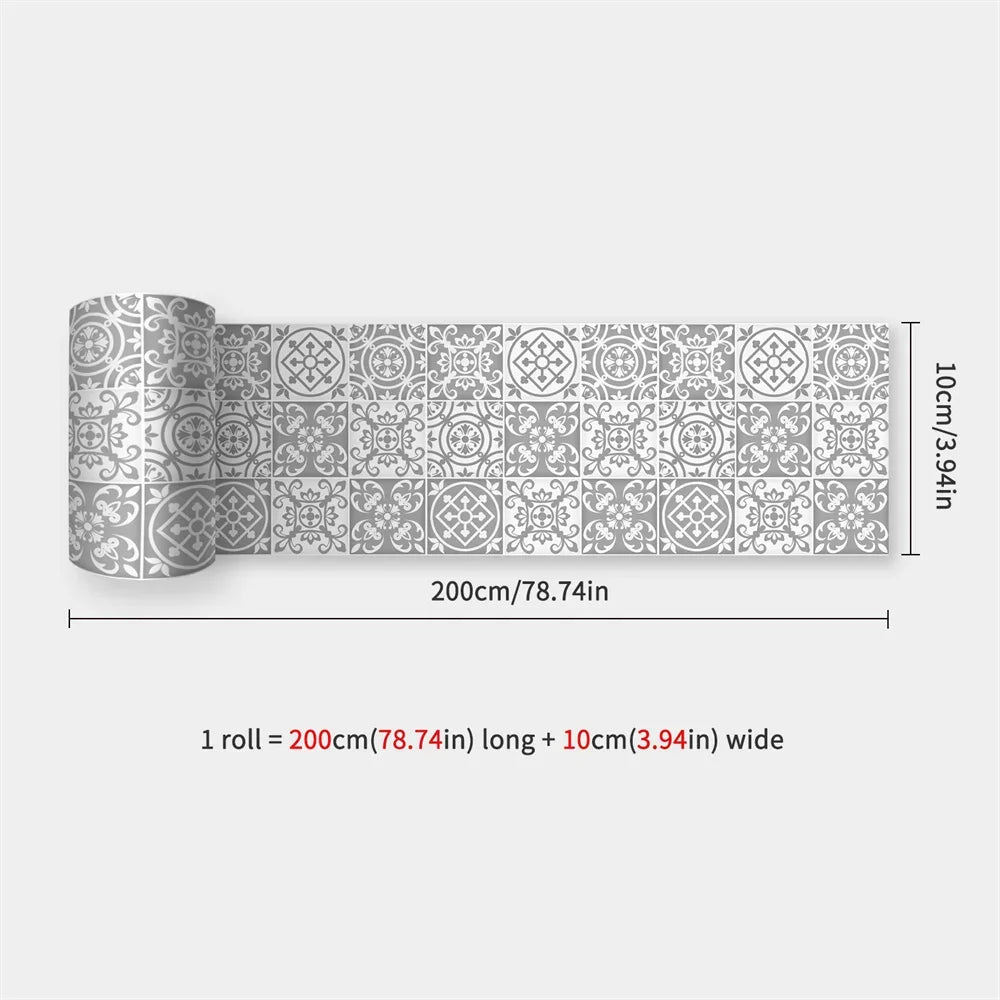 Waterproof Self-Adhesive Baseboard Wall Sticker Waistline Baseboard Wall Trim Corner Line Protector Decor Skirting Board Decal