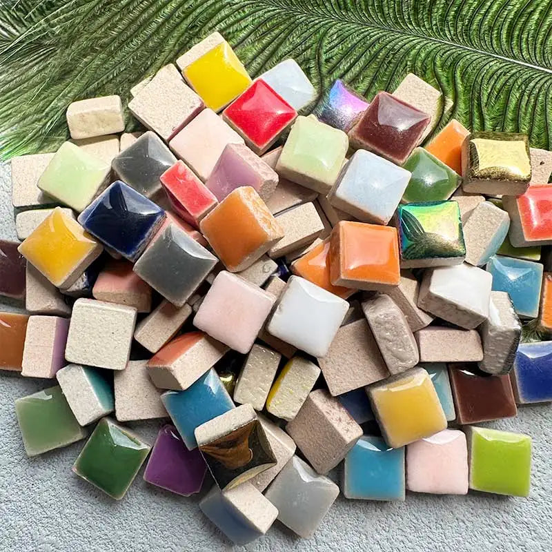 Gạch Mosaic Gốm 100g Trang Trí Thủ Công Sắc Màu