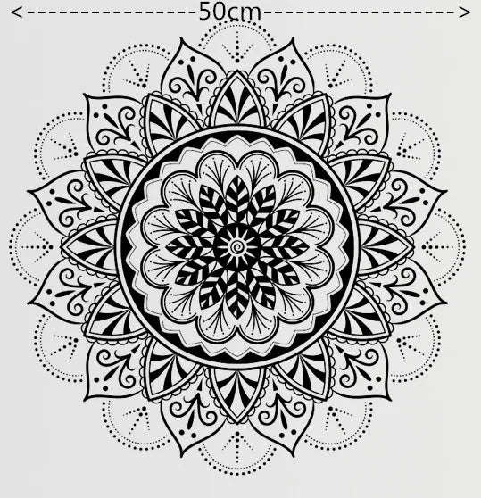 Khuon Mandala DIY 50x50 Cm Cho Ve Stencil Tren Go Vai Tuong