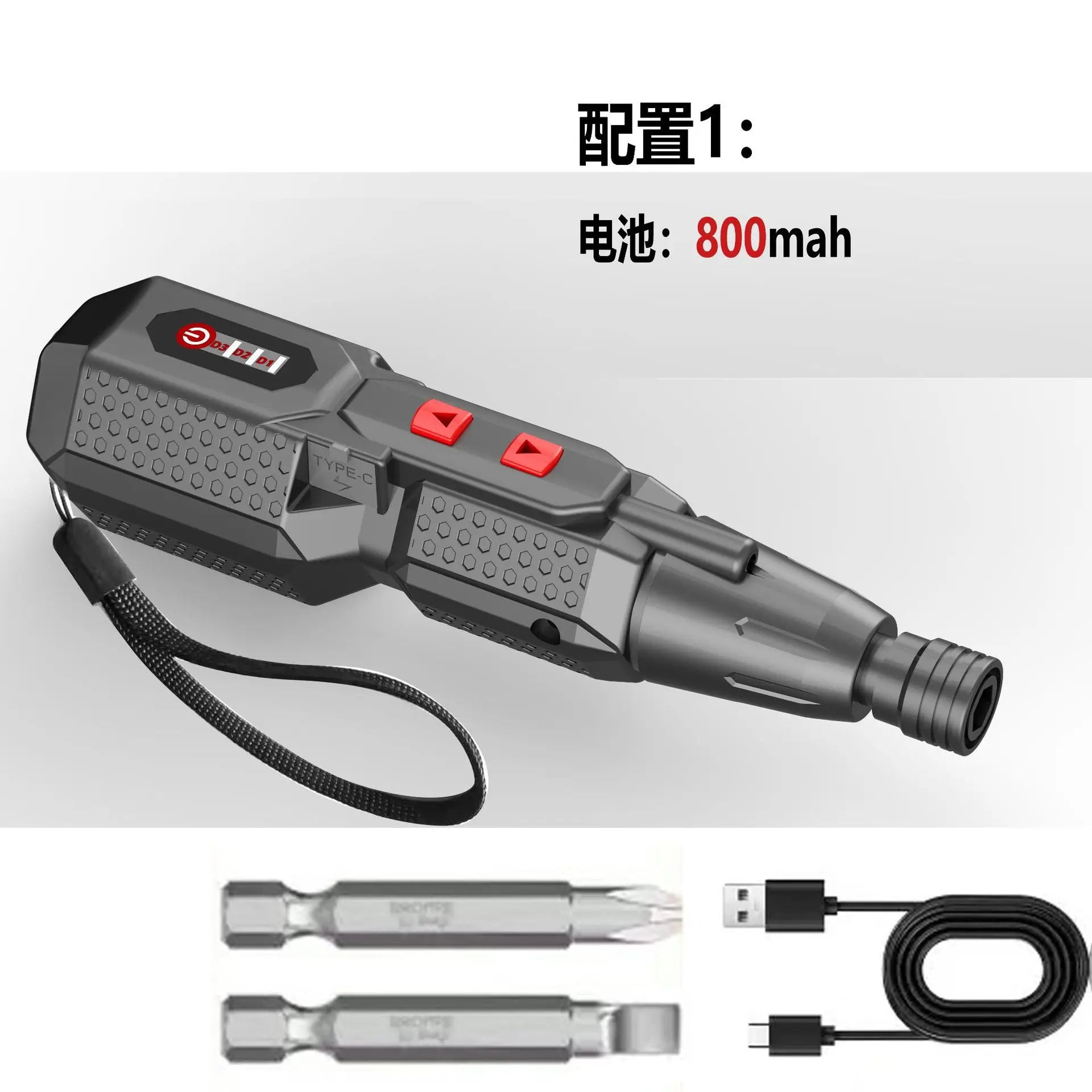 Vặn Vít Điện 4.2V Có Đèn LED Ba Tốc Độ Tay Cầm Thẳng