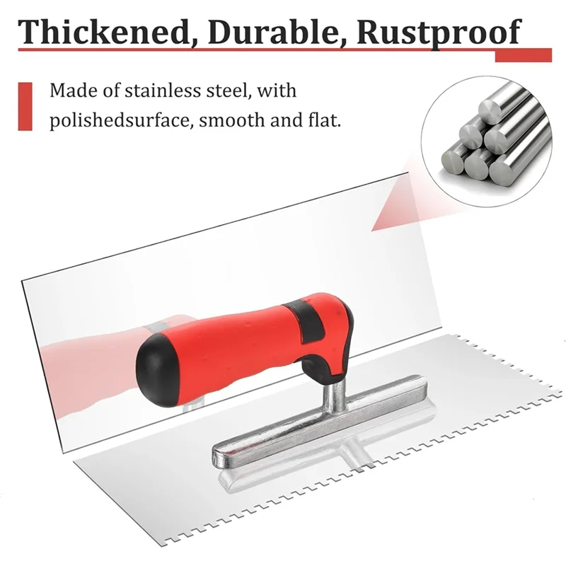 Bộ Dao Trát Gạch Inox 4 Món Cho Lát Tường Sàn Chất Lượng