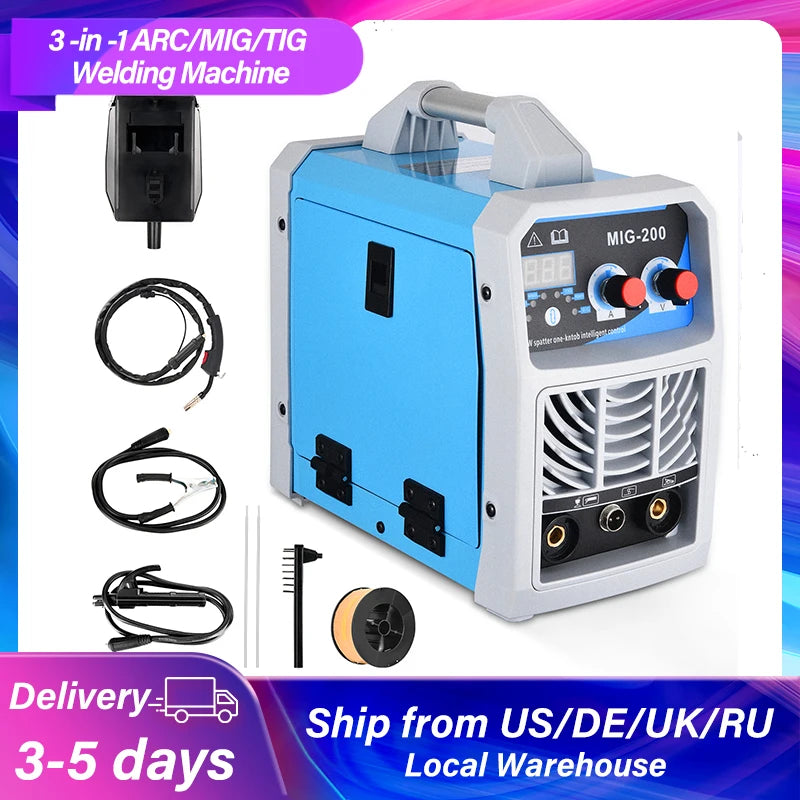 Máy Hàn 3 Trong 1 Arc Mig Tig Di Động IGBT MMA Cao Cấp