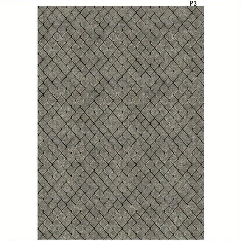 1sheet Self-Adhesive Decorative Film Roof Tiles for Model, 1:12 Miniature Roof Tiles Paper, Film Roof Tiles for Model Making