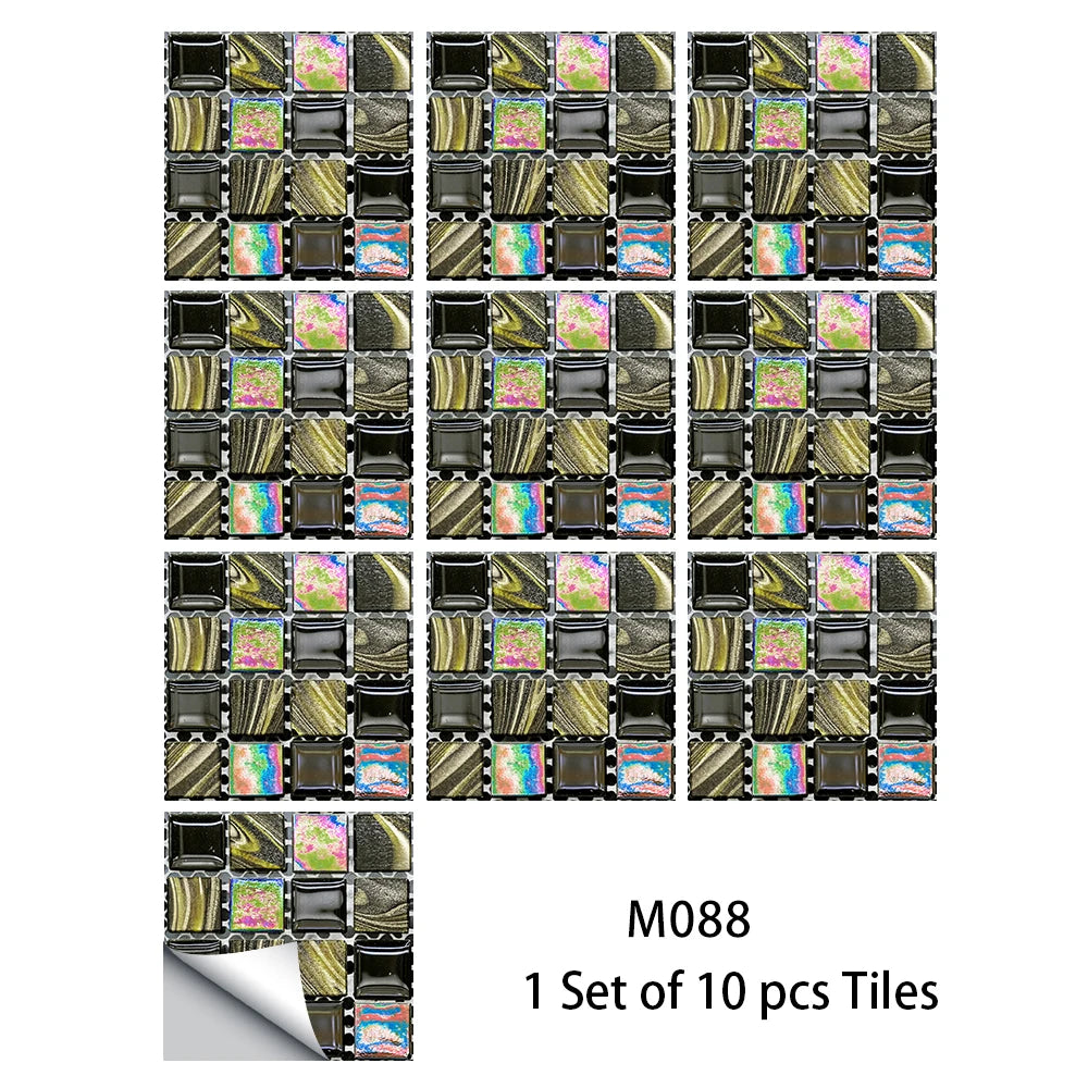 10 Miếng Dán Gạch Mosaic Bếp Và Phòng Tắm Chống Nước