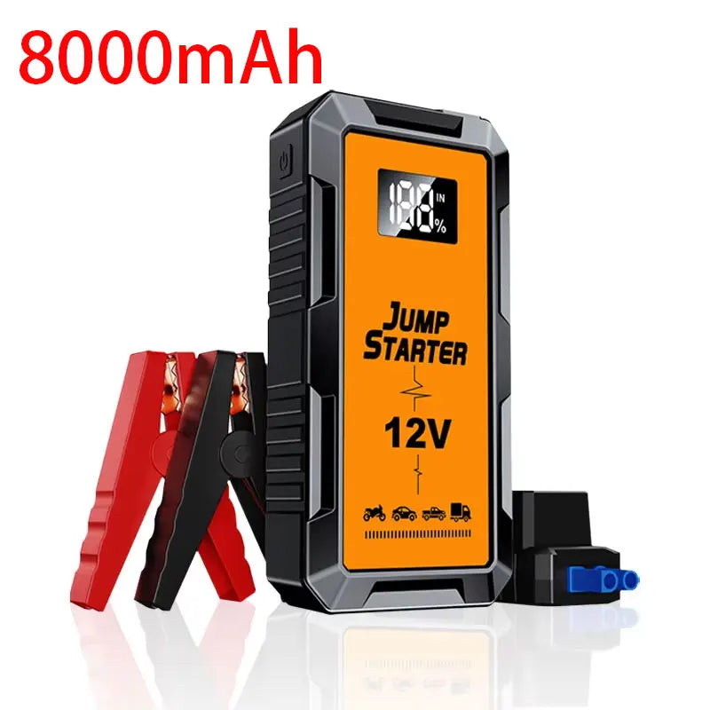 12V Screen Safety Hammer Car Starting Device Car Jump Starter 4000A Power Bank Car Wireless Tire Inflator Pump Air Compressor