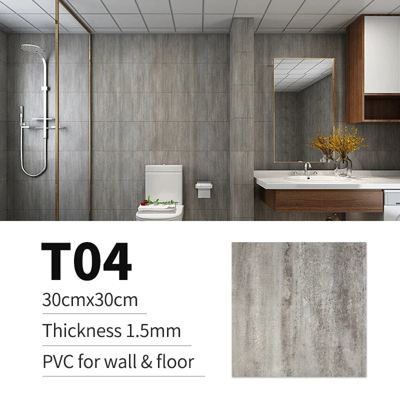 Gói 10 20 30 Miếng Dán Sàn PVC Đá Marble 30x30cm Chống Thấm