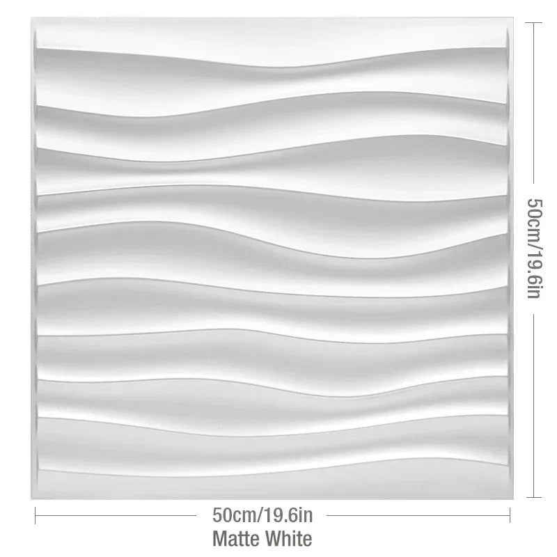12 piece 50cm / 3m² Shiny gold 3D wall decor Wood grain slatted wall panel 3D groove texture panel tile wall sticker waterproof