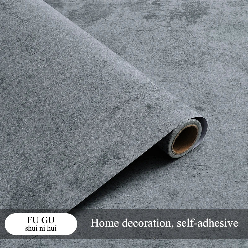 Retro PVC Self-adhesive Waterproof Floor Stickers Rolls Home Renovation Wallpapers For Bathroom Living Room Kitchen Wall Decor