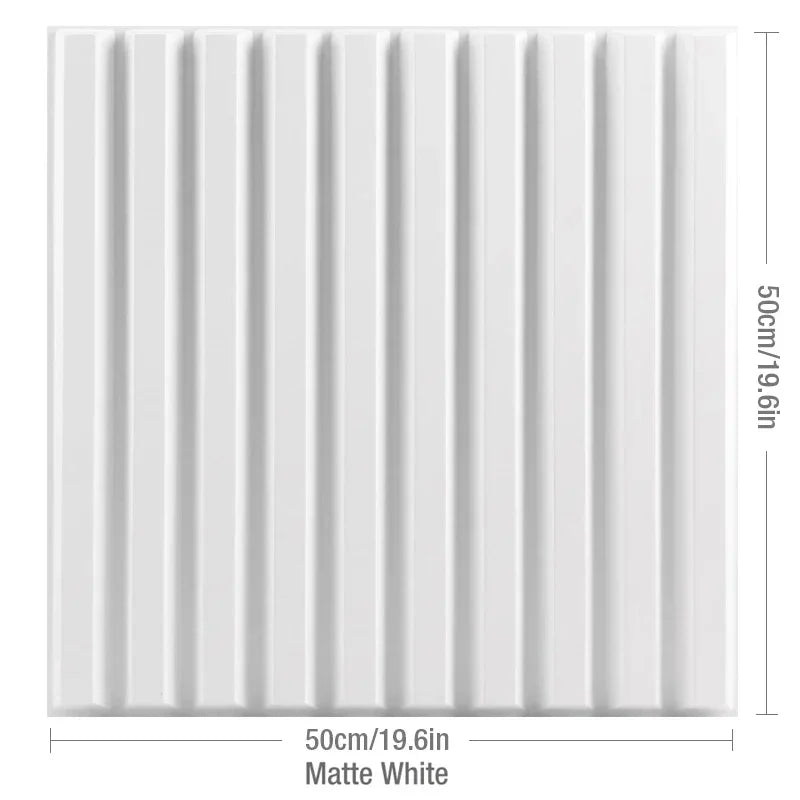 12 piece 50cm / 3m² Shiny gold 3D wall decor Wood grain slatted wall panel 3D groove texture panel tile wall sticker waterproof