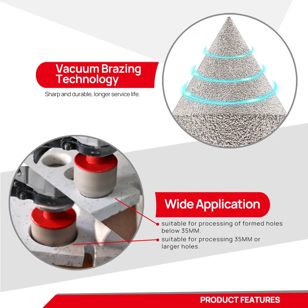 DT-DIATOOL 20/25/35/50mm Diamond Chamfering Drilling Bit M10 M14 5/8"11 Hole Saw Beveling Porcelain Tile Marble Stone Masonry