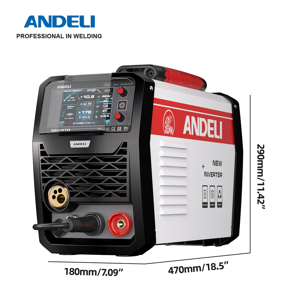 Máy Hàn MIG 200A Bán Tự Động Inverter Với Màn Hình LCD