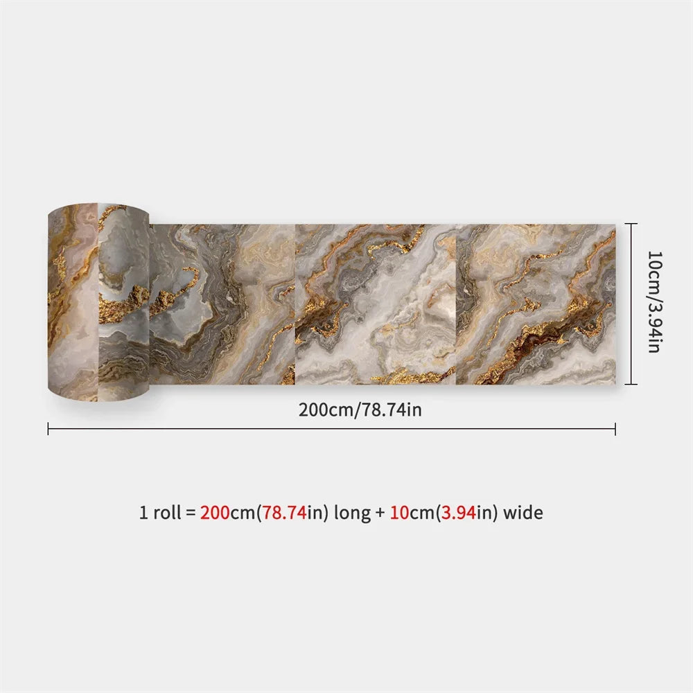 Waterproof Self-Adhesive Baseboard Wall Sticker Waistline Baseboard Wall Trim Corner Line Protector Decor Skirting Board Decal