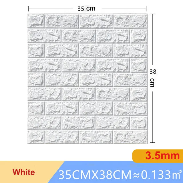 Dan Tuong 3D Gach Gia 20 Mieng Chong Tham Phong Ngu DIY