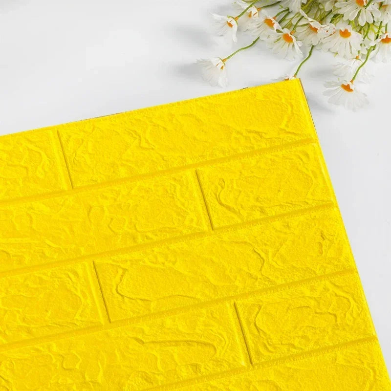 8/20pcs Foam 3D Brick Wall Stickers Adhesive Panel Home Decor Living Room Bedroom House Decoration Bathroom Waterproof Wallpaper