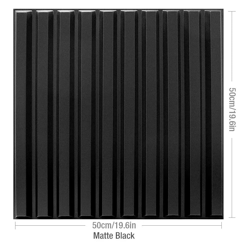 12 piece 50cm / 3m² Shiny gold 3D wall decor Wood grain slatted wall panel 3D groove texture panel tile wall sticker waterproof