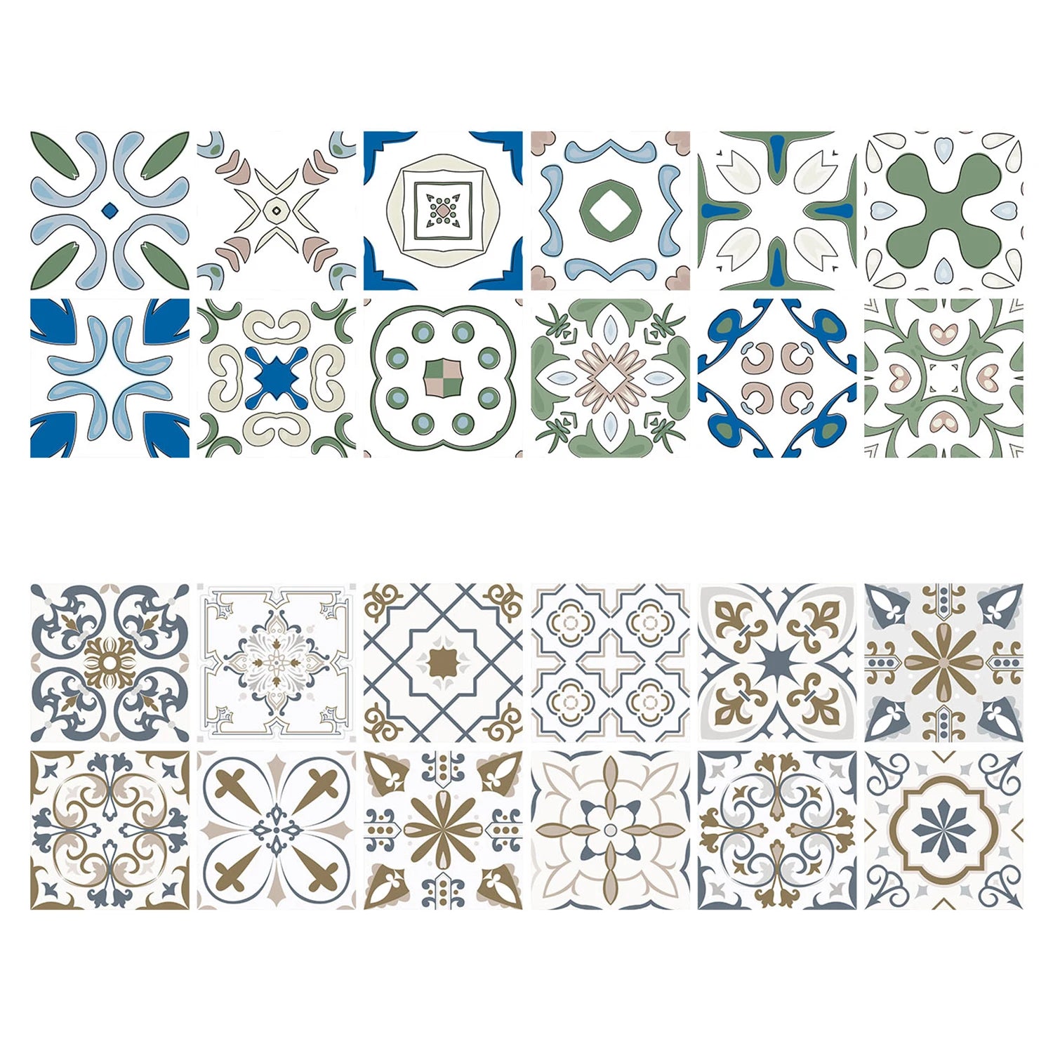 24pcs Art Tile Self-adhesive 3D Wall Sticker Kitchen Wallpaper  For Living Room Bathroom Decoration Murals Waterproof Decals