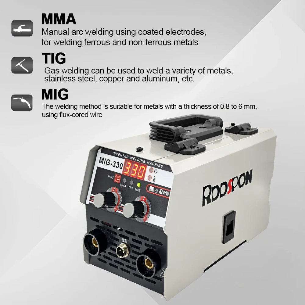Máy RDDSPON 3 Trong 1 MIG TIG MMA Inverter 330A Không Gas