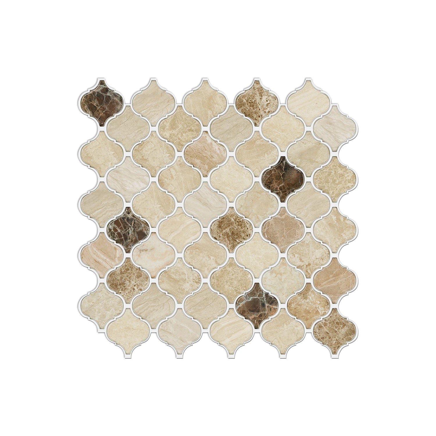 12PCS/Set Green Ceramic Tile Marble Waterproof Self-Adhesive PVC Wall Stickers, Kitchen Backsplash Oil Resistant Home Decoration