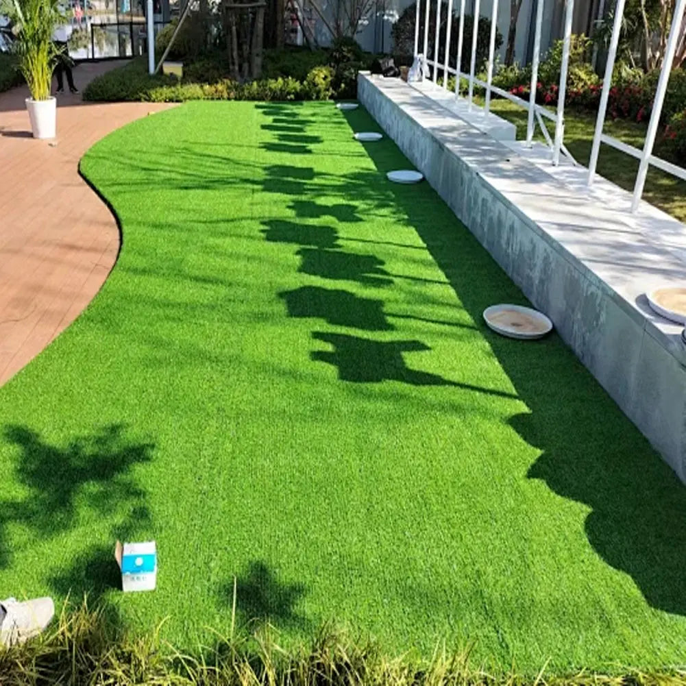 10 Pcs 12 Inchx12 Inch Realistic Grass Turf Tile Interlocking Square Artificial Grass Mat Grass Flooring Tiles for Garden Decor