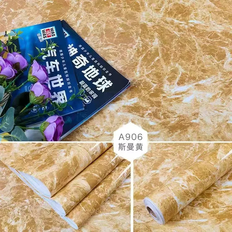 Kitchen Oil-Proof Film Stove Waterproof Moisture-Proof Self-Adhesive Wallpaper Countertop Cabinet Renovation Tile Marble Sticker