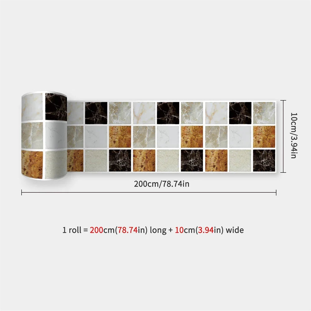 Waterproof Self-Adhesive Baseboard Wall Sticker Waistline Baseboard Wall Trim Corner Line Protector Decor Skirting Board Decal