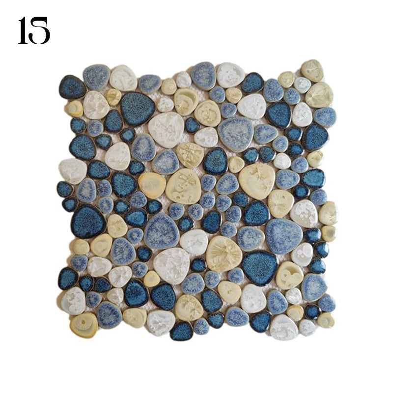 Gach Mosaic Ceramic 30x30cm Xanh Trang KhongTruot Phong Tam